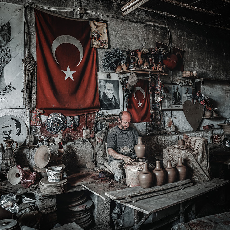 Shooting in Pottery Shop